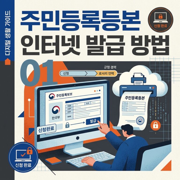 주민등록등본 인터넷 발급 방법